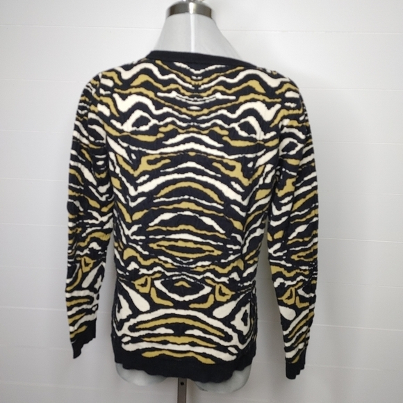 ABSTRACT Textured Tiger Print Sweater Size M - Picture 6 of 11